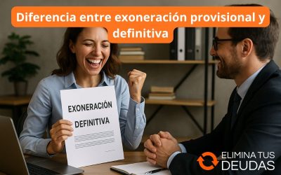 Diferencia entre exoneración provisional y definitiva