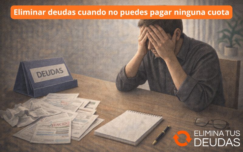Eliminar deudas cuando no puedes pagar ninguna cuota