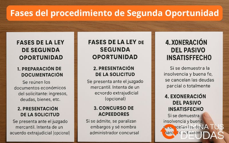 Fases del procedimiento de Segunda Oportunidad