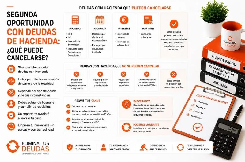 cancelar deuda hacienda segunda oportunidad