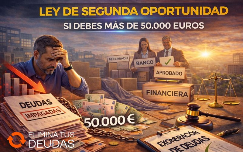 Ley de Segunda Oportunidad si debes más de 50.000 euros