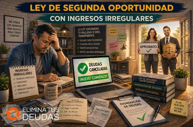Ley de Segunda Oportunidad con ingresos irregulares