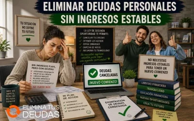 Eliminar deudas personales sin ingresos estables