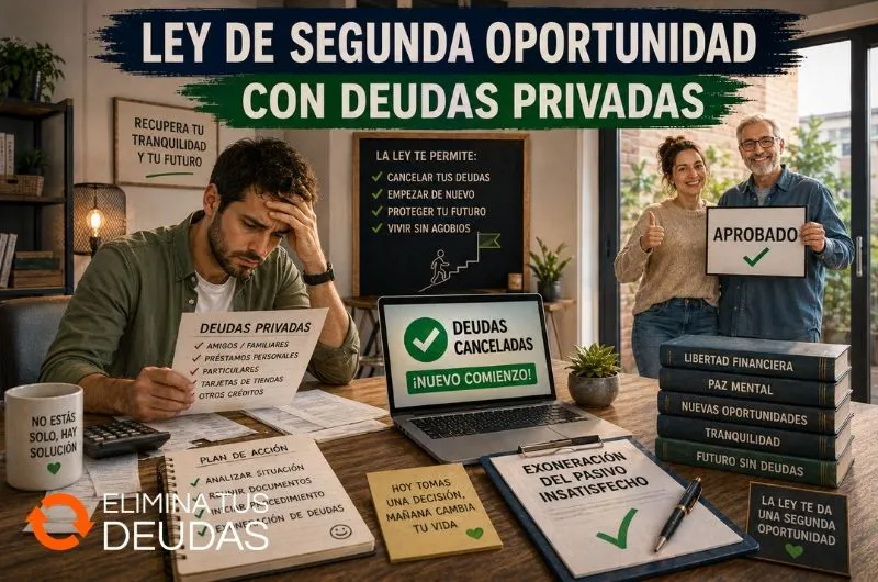 segunda oportunidad deudas privadas