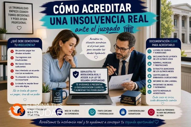 acreditar insolvencia ley segunda oportunidad