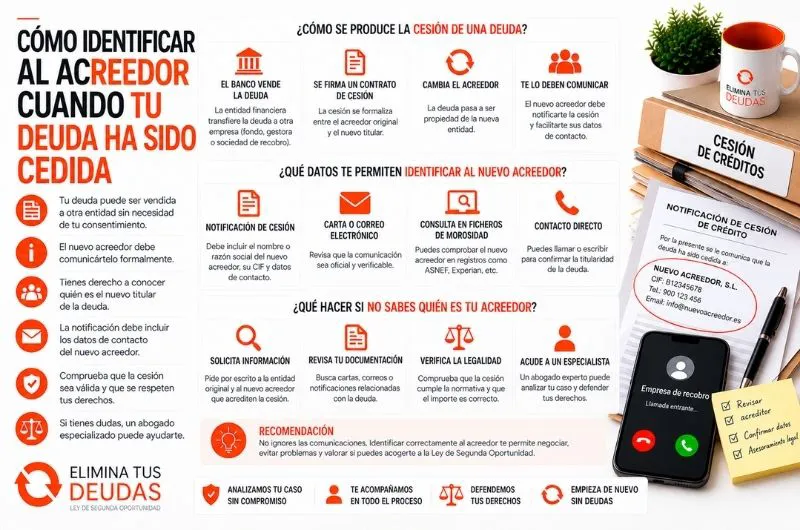 deuda cedida nuevo acreedor