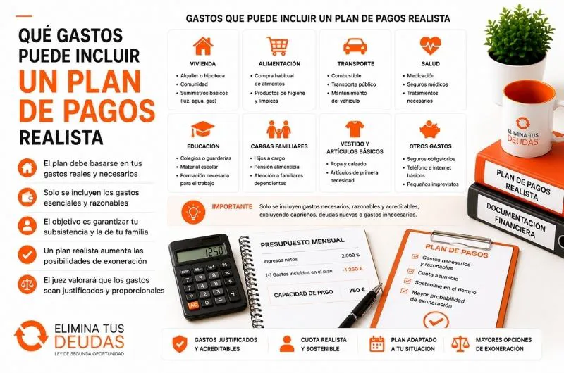 gastos plan de pagos