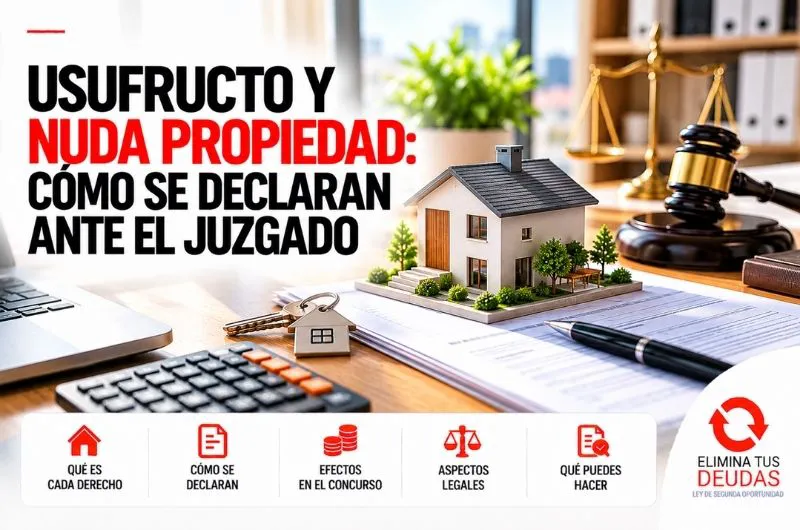 usufructo nuda propiedad deudas